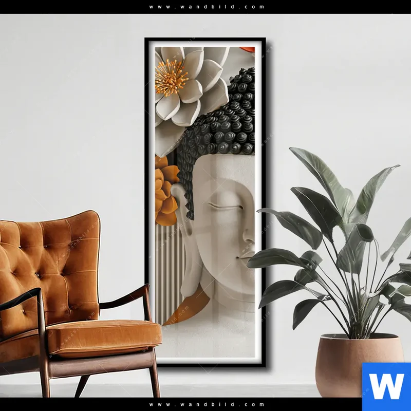 Poster | Buddha - Zen & Lotus | Schmal