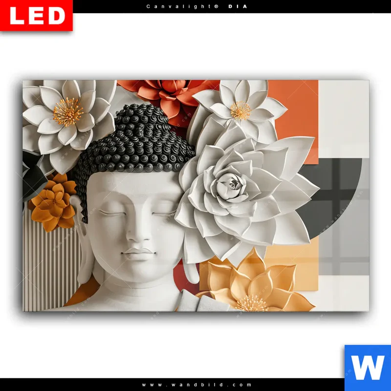 Wechselmotiv Acrylglas Canvalight® DIA | Buddha - Zen & Lotus | Querformat
