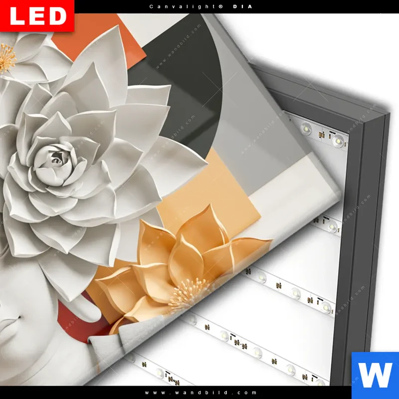Wechselmotiv Acrylglas Canvalight® DIA | Buddha - Zen & Lotus | Querformat