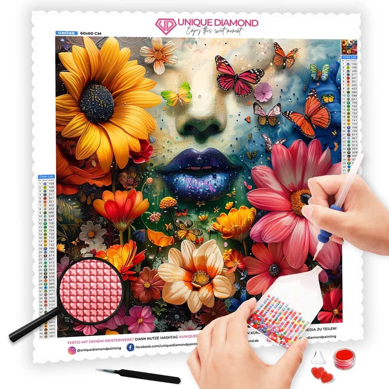 5D Diamond Painting – Flower Head