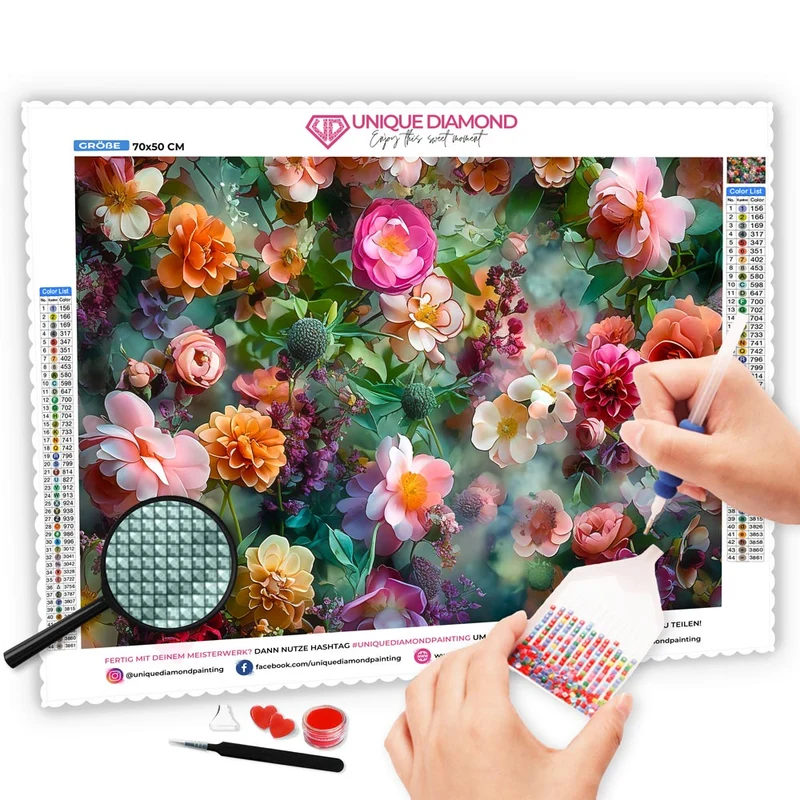 5D Diamond Painting – Blumenbad