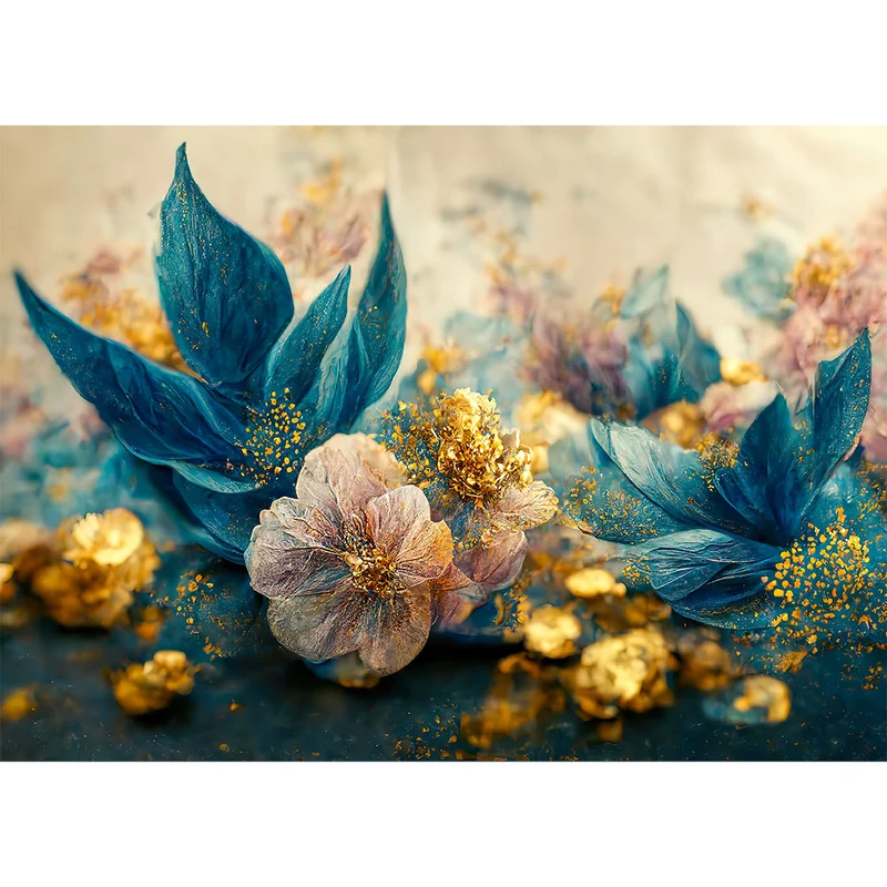 5D Diamond Painting – Blaue Blumen