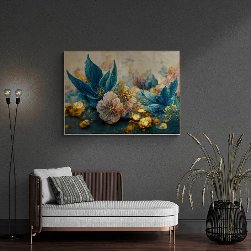 5D Diamond Painting – Blaue Blumen