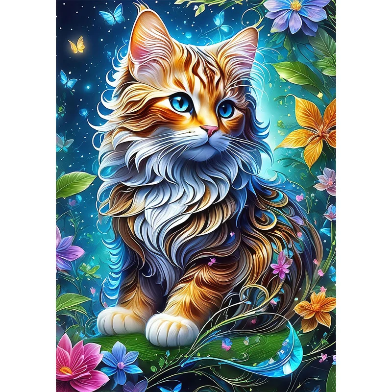 5D Diamond Painting – Cat In Paradise