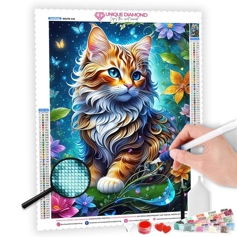 5D Diamond Painting – Cat In Paradise