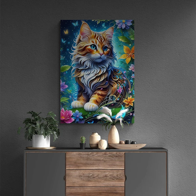 5D Diamond Painting – Cat In Paradise
