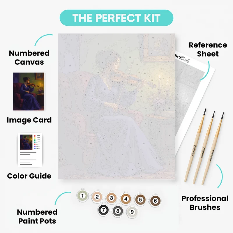 Candlelit Violin Solo - Paint by Numbers Kit