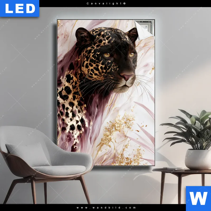 Canvalight® Leuchtbild | Panther Glow | Hochformat