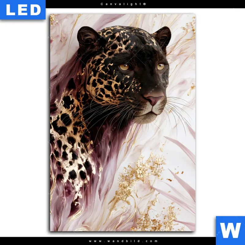 Canvalight® Leuchtbild | Panther Glow | Hochformat