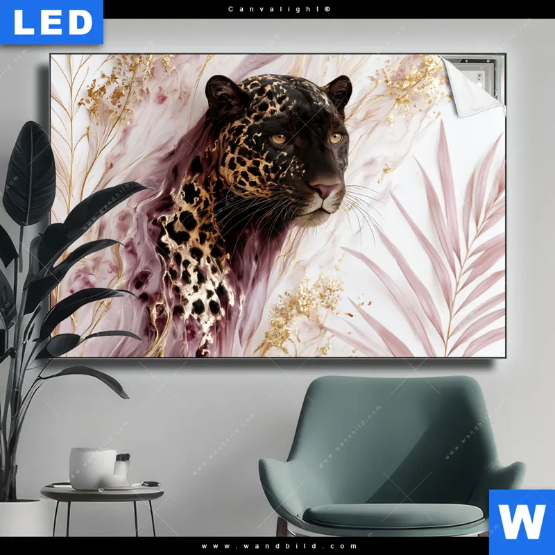 Canvalight® Leuchtbild | Panther Glow | Querformat