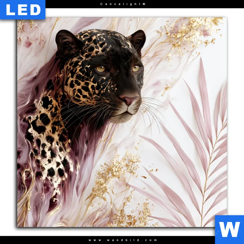 Canvalight® Leuchtbild | Panther Glow | Quadrat