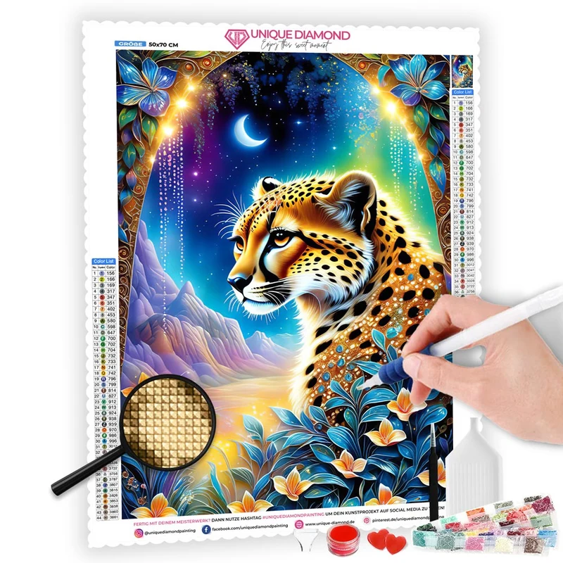 5D Diamond Painting – Leopard