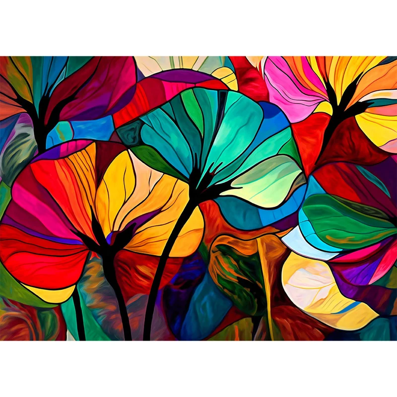 5D Diamond Painting – Multicolored Flowers