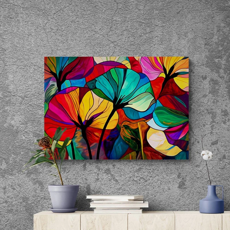 5D Diamond Painting – Multicolored Flowers