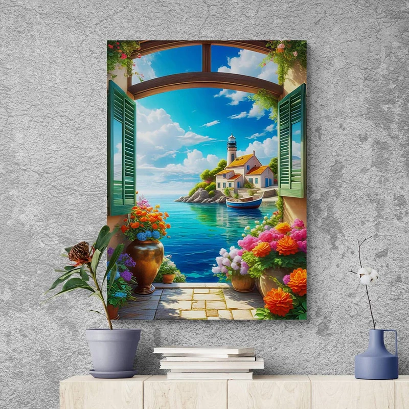 5D Diamond Painting – Leuchtturm Blick