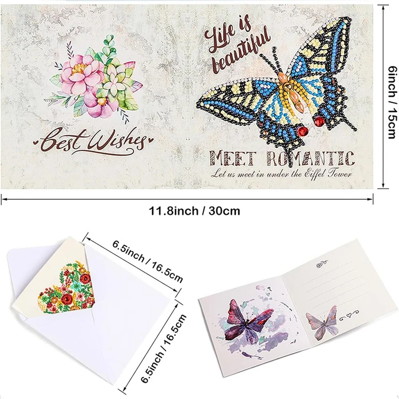 5D Diamond Painting Grußkarten – All-in-One Grußkarten-Set 12-teilig