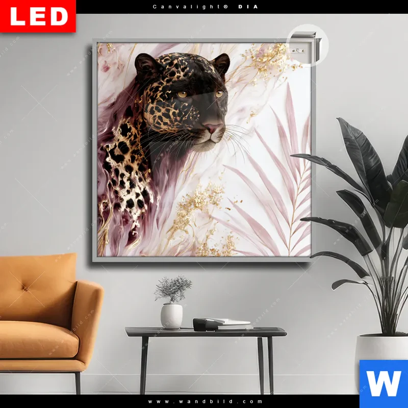 Leuchtbild Acrylglas Canvalight® DIA | Panther Glow | Quadrat