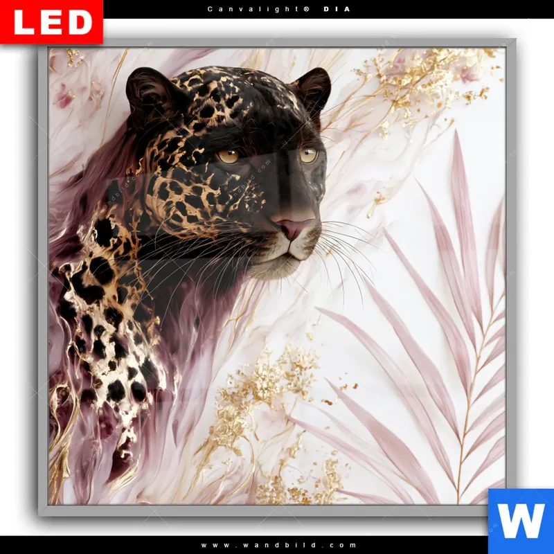 Leuchtbild Acrylglas Canvalight® DIA | Panther Glow | Quadrat