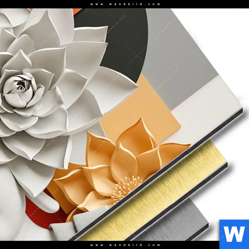 Aluminiumbild gebürstet | Buddha - Zen & Lotus | Querformat