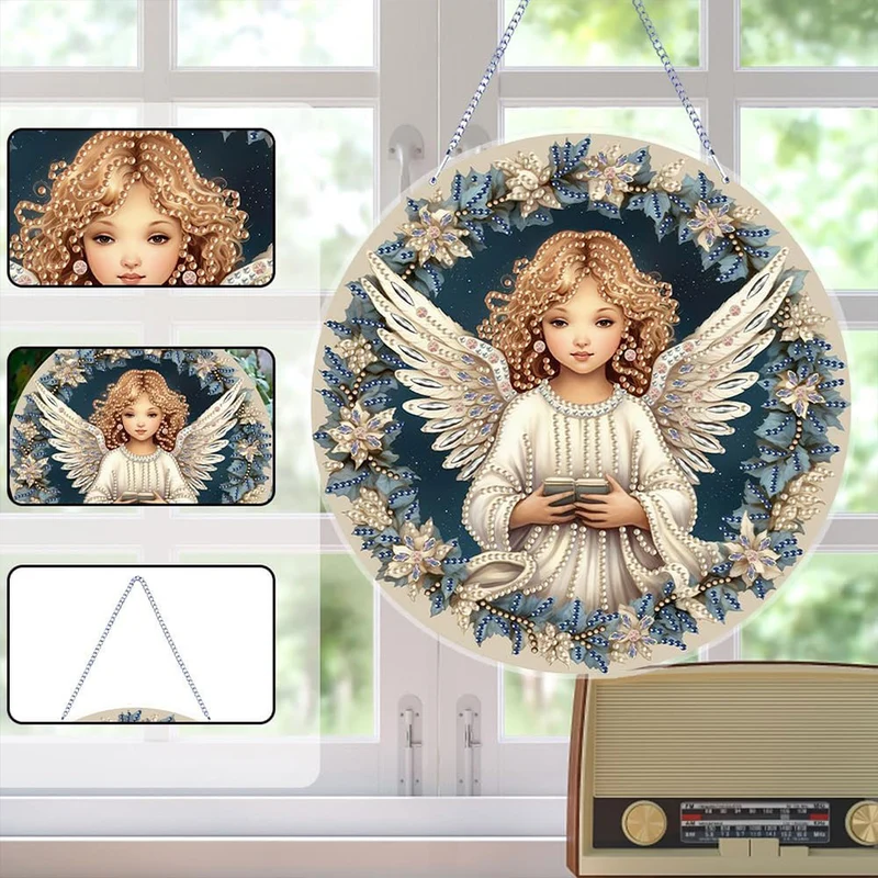 5D Diamond Painting Türanhänger Engel