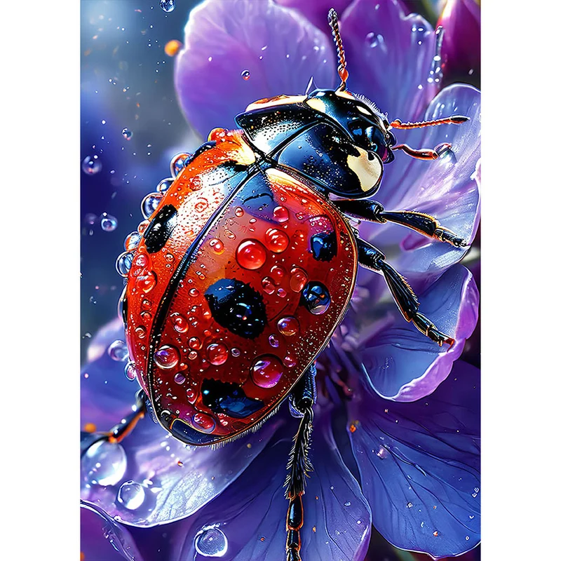 5D Diamond Painting – Marienkäfer