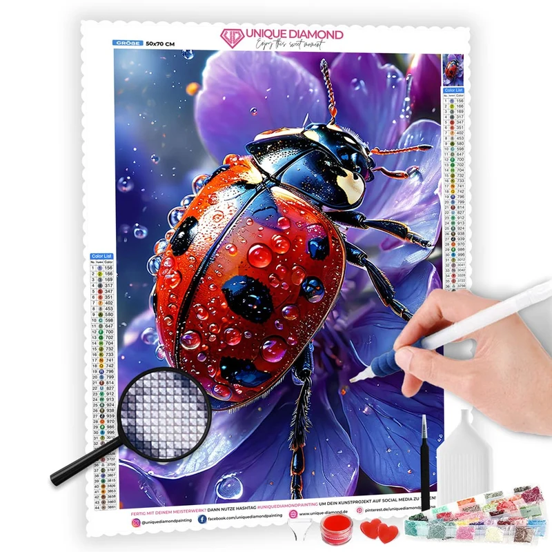5D Diamond Painting – Marienkäfer