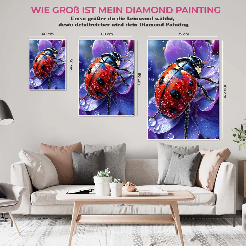 5D Diamond Painting – Marienkäfer