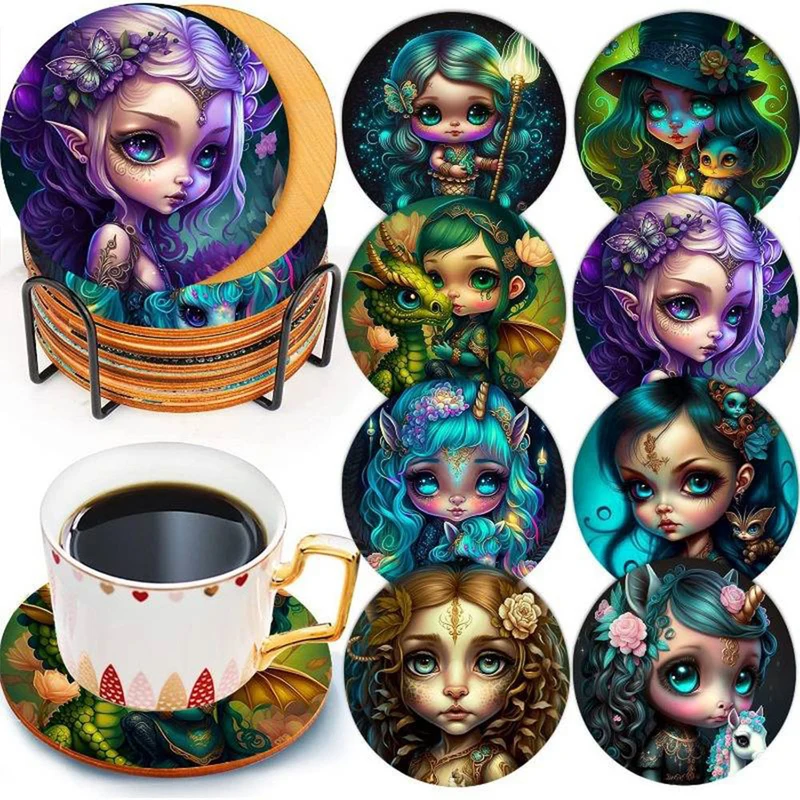 5D Diamond Painting Untersetzer Elfen