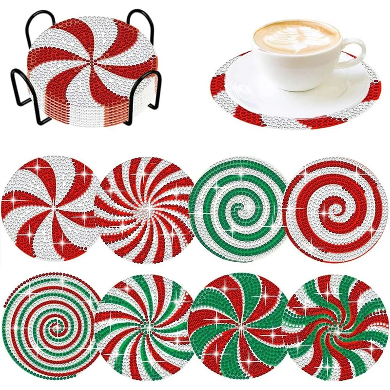 5D Diamond Painting Untersetzer Spirale