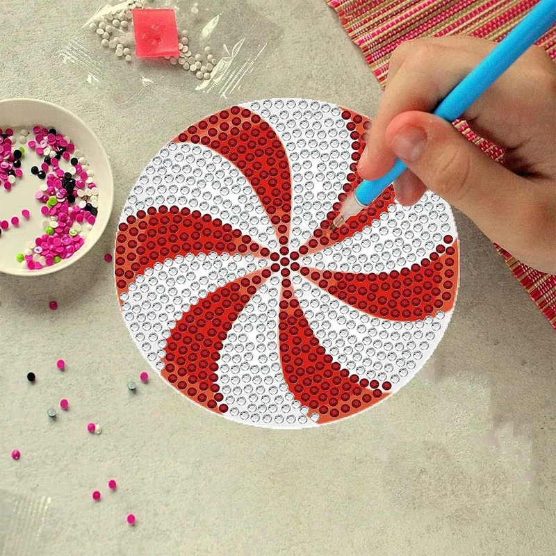 5D Diamond Painting Untersetzer Spirale