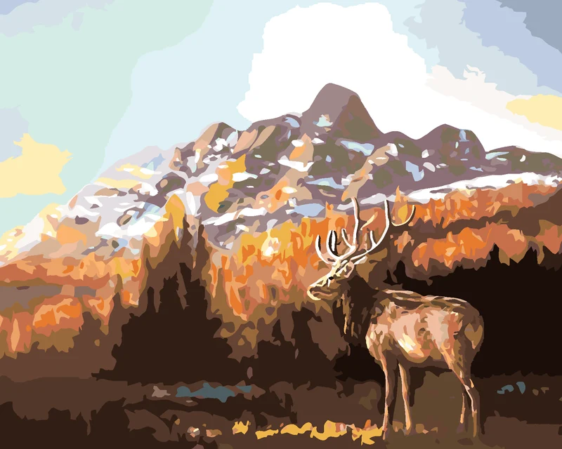 Diamond painting - ELCH IN DER MORGENDÄMMERUNG (D. RUSTY RUST)
