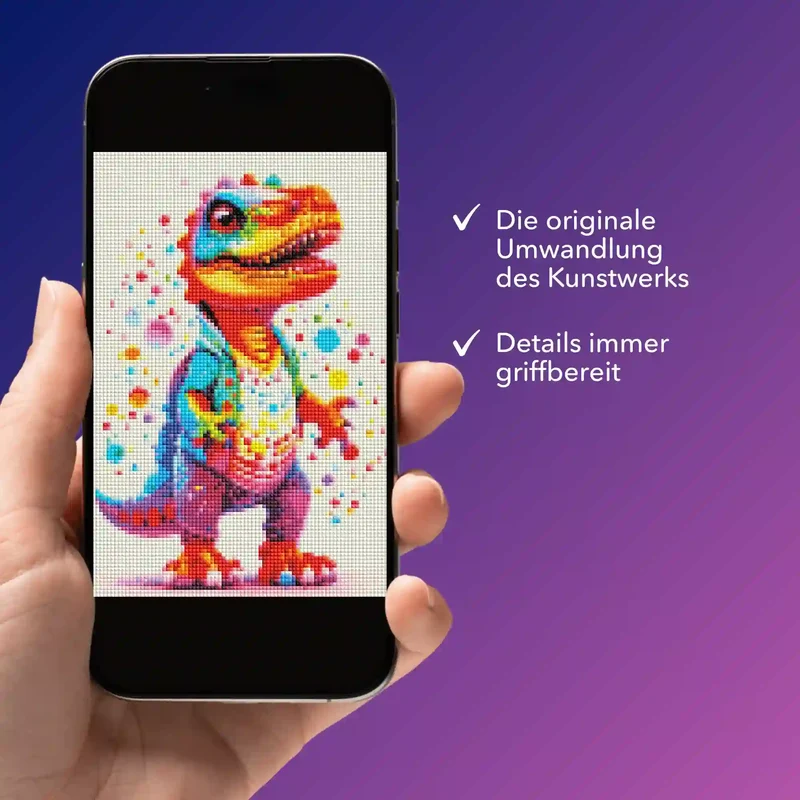 Digitale Bildmappe - Kunterbunter Dinosaurier