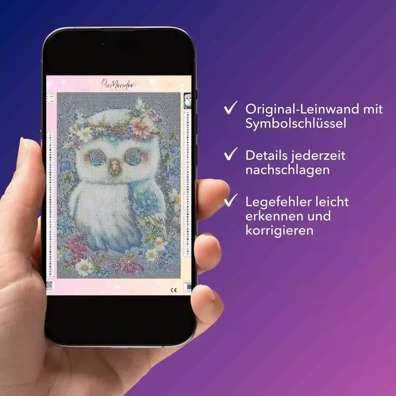 Digitale Bildmappe - Eule im Blumenmeer