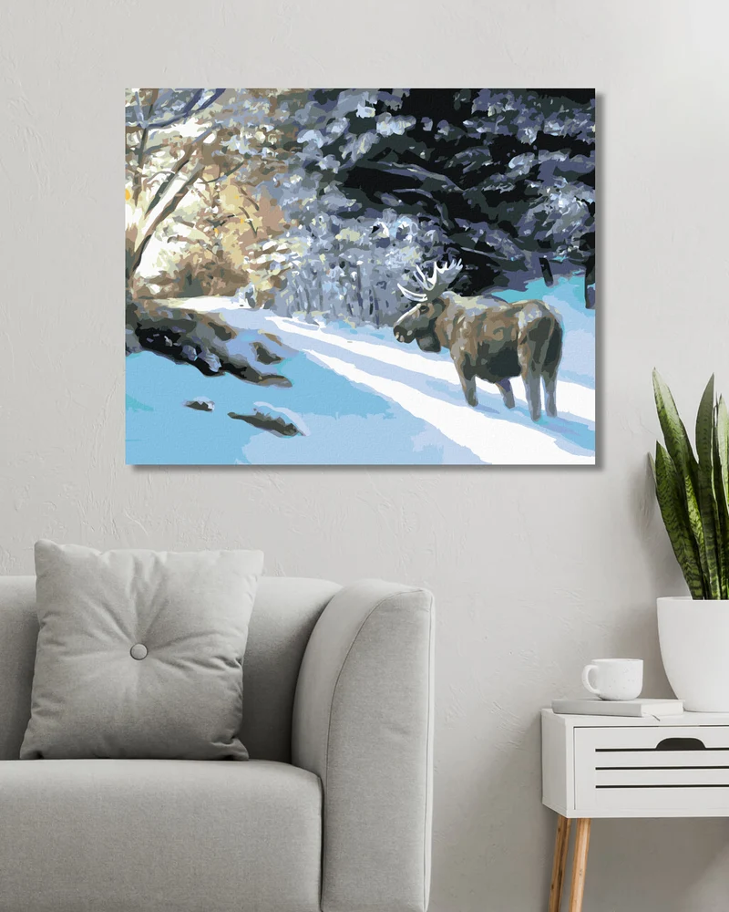 Diamond painting - ELCH IM VERSCHNEITEN WALD (D. RUSTY RUST)