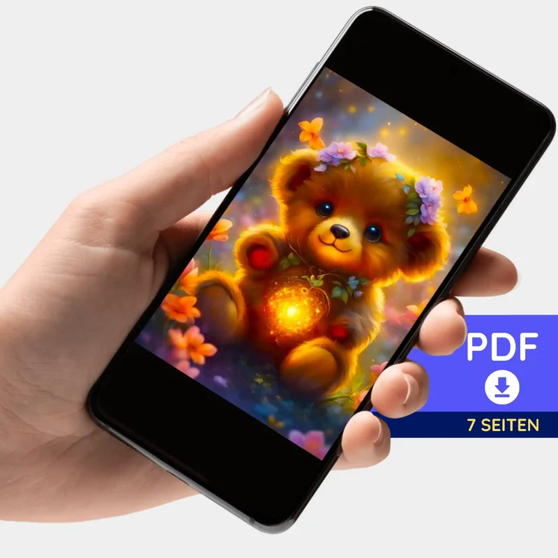 Digitale Bildmappe - Kleiner Leuchtbär