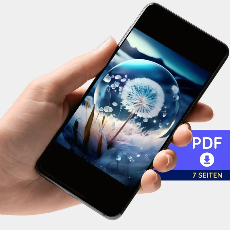 Digitale Bildmappe - Pusteblume Eiskristall