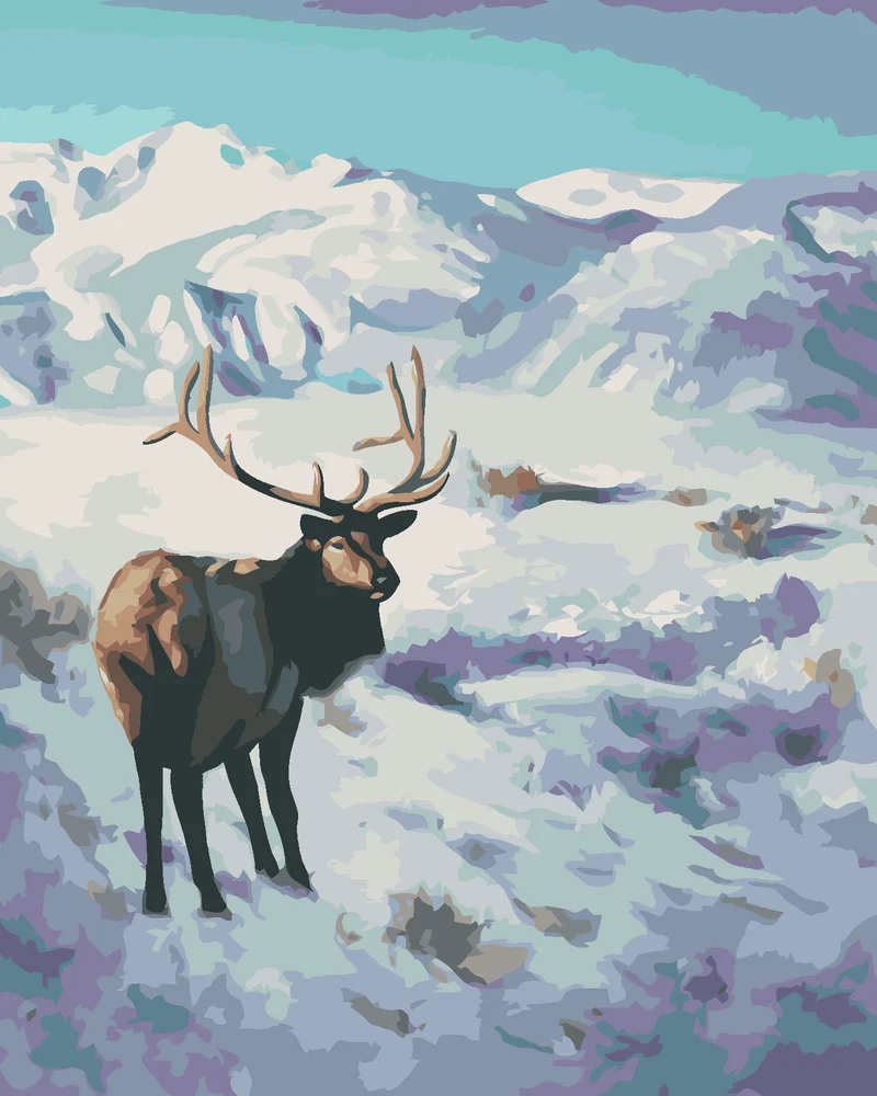 Diamond painting - ELCH IM WINTER (D. RUSTY RUST)