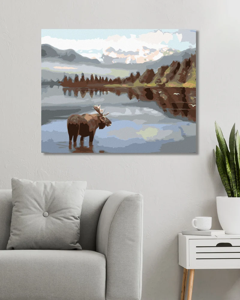 Diamond painting - ELCH IM WASSER STEHEND (D. RUSTY RUST)