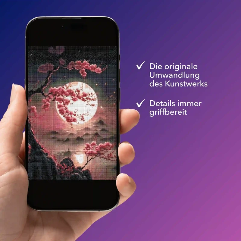 Digitale Bildmappe - Kirschblüten im Mondschein