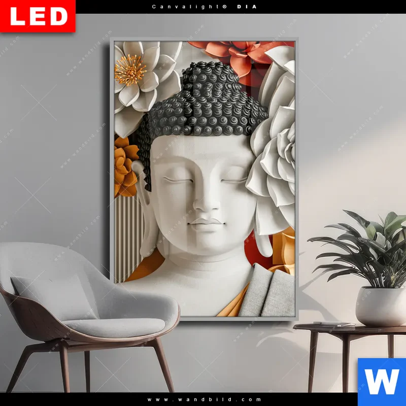 Wechselmotiv Acrylglas Canvalight® DIA | Buddha - Zen & Lotus | Hochformat