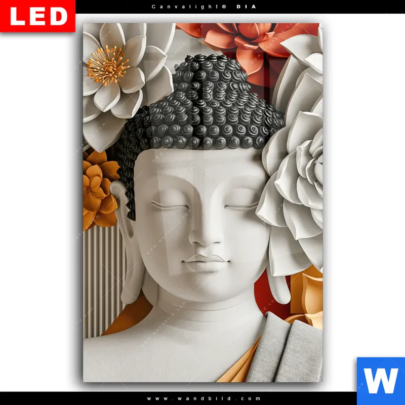 Wechselmotiv Acrylglas Canvalight® DIA | Buddha - Zen & Lotus | Hochformat