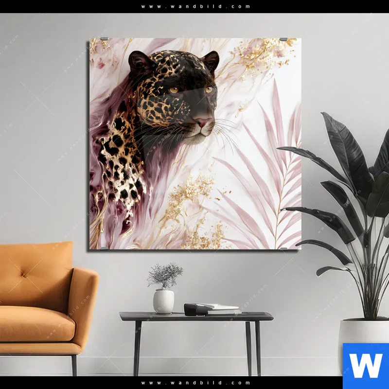 Acrylglasbild | Panther Glow | Quadrat
