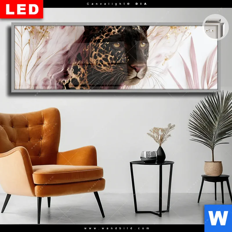 Leuchtbild Acrylglas Canvalight® DIA | Panther Glow | Panorama