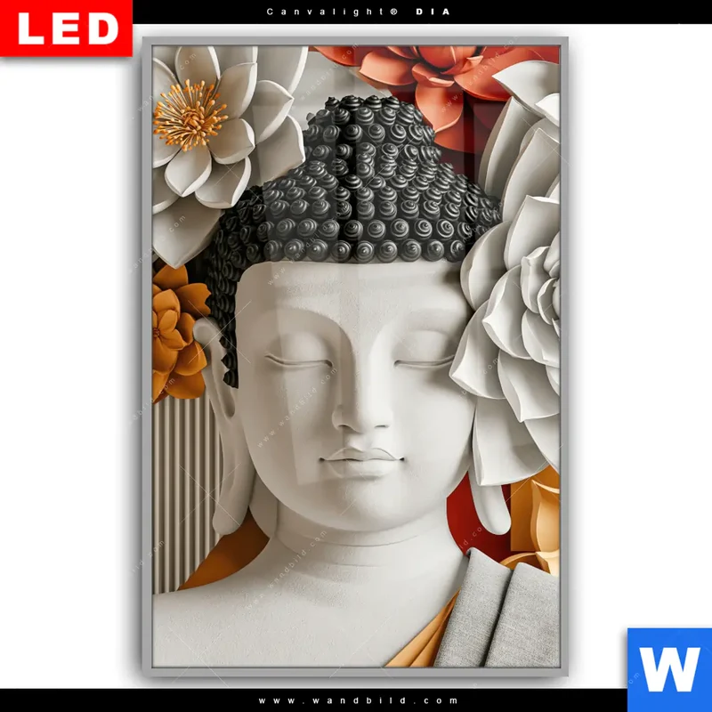Leuchtbild Acrylglas Canvalight® DIA | Buddha - Zen & Lotus | Hochformat