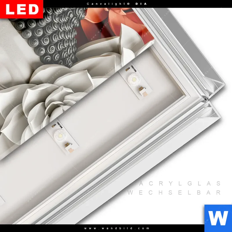 Leuchtbild Acrylglas Canvalight® DIA | Buddha - Zen & Lotus | Hochformat