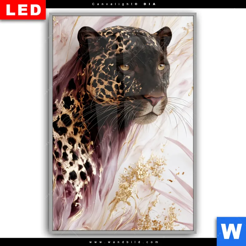 Leuchtbild Acrylglas Canvalight® DIA | Panther Glow | Hochformat