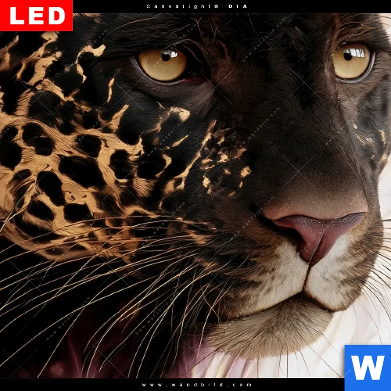 Leuchtbild Acrylglas Canvalight® DIA | Panther Glow | Hochformat