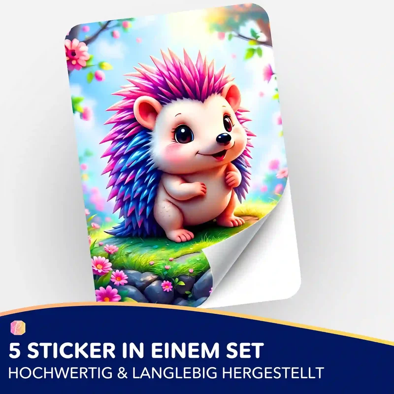 Aufkleber 5er-Set - Igel Ilay