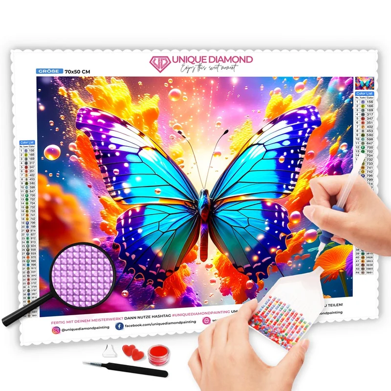 5D Diamond Painting – Colourful Butterfly