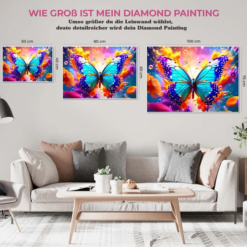 5D Diamond Painting – Colourful Butterfly